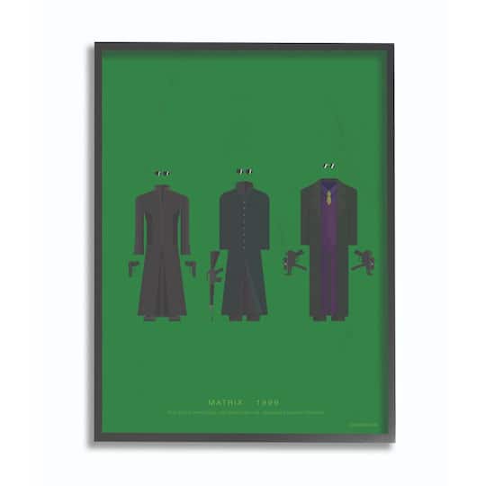 Stupell Industries Matrix Fashion Design Wall Accent with Black Frame